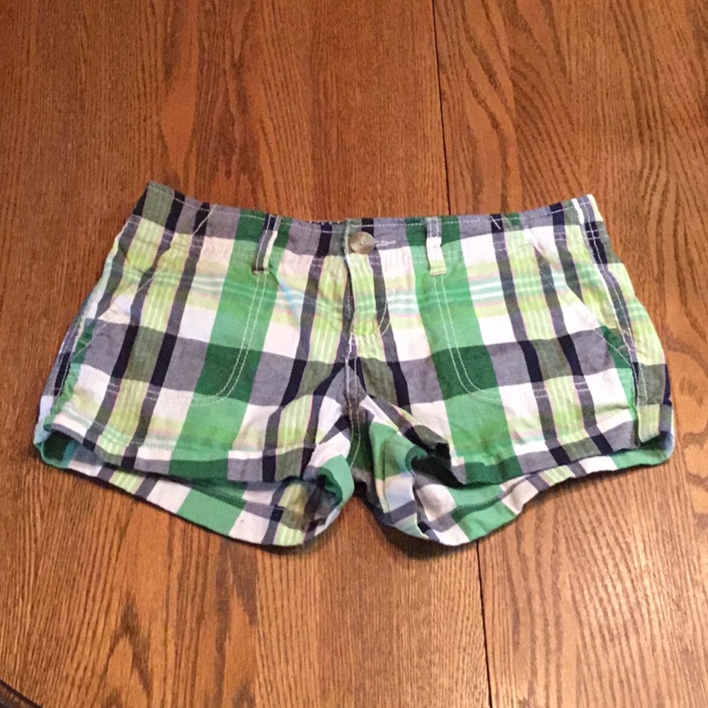 Green Plaid Shorts
